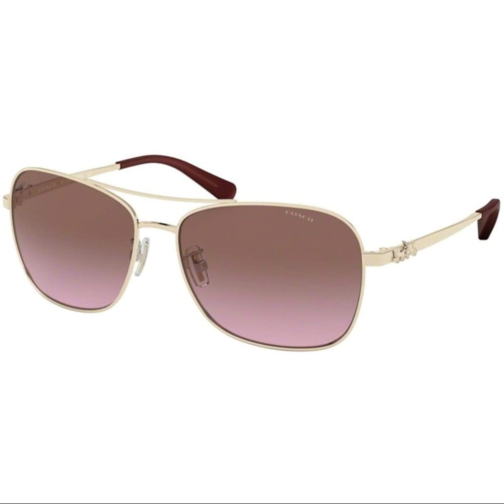 NWT Coach Polarized Pink & Gold Sunglasses